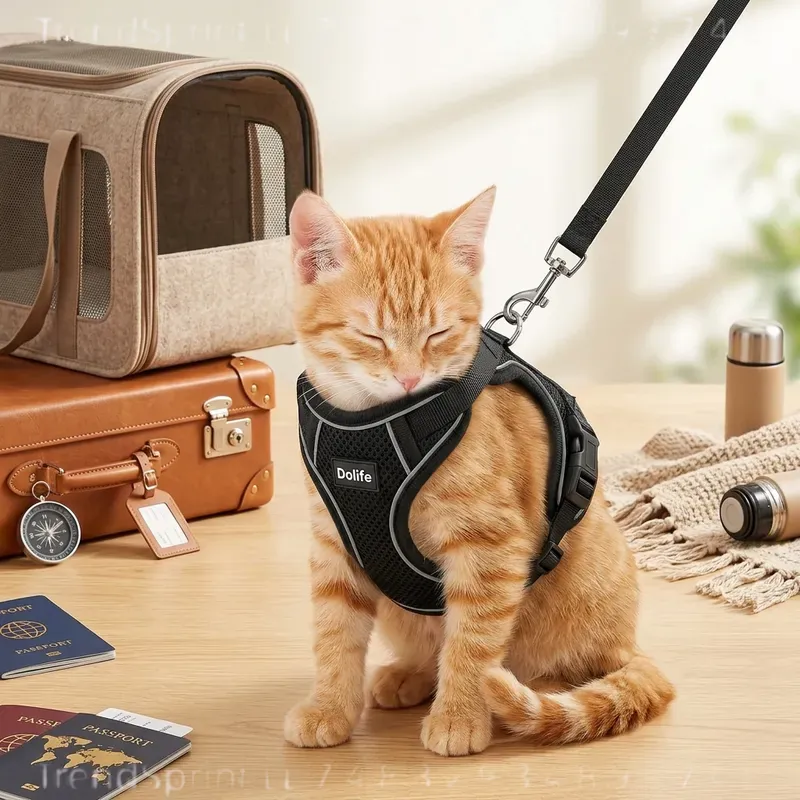 猫用ハーネスとリードセット、脱走防止、柔らかく調節可能、通気 - Outdoor Adventure Kit のレビューと価格