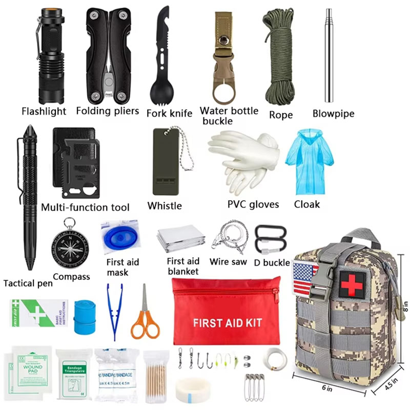 キャンプやハイキング用の応急処置キット,アウトドアギア,緊急 - Outdoor Adventure Kit のレビューと価格