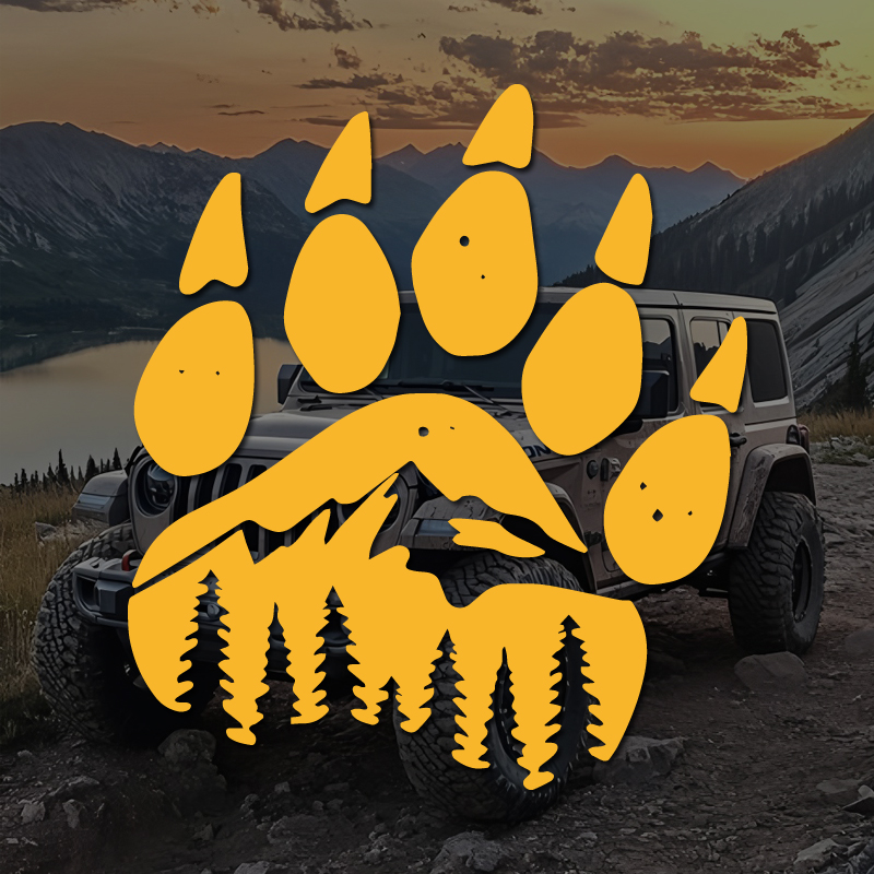 ベアポーマウンテンフォレストカーデカール、アウトドアアドベン - Outdoor Adventure Vehicles のレビューと価格