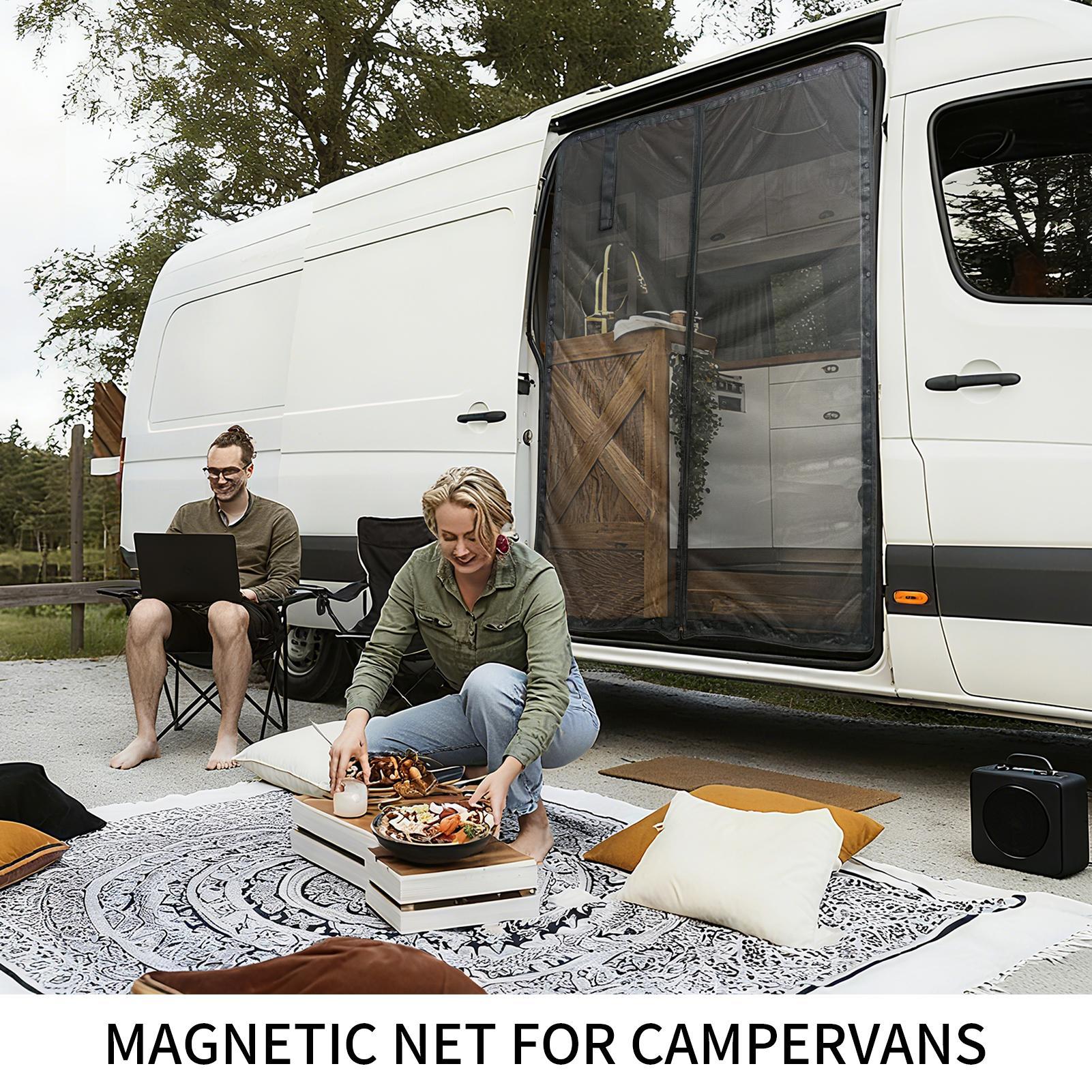 バンのドアスクリーン、UV耐性ネット、車両アクセサリー、RV - Outdoor Adventure Vehicles のレビューと価格