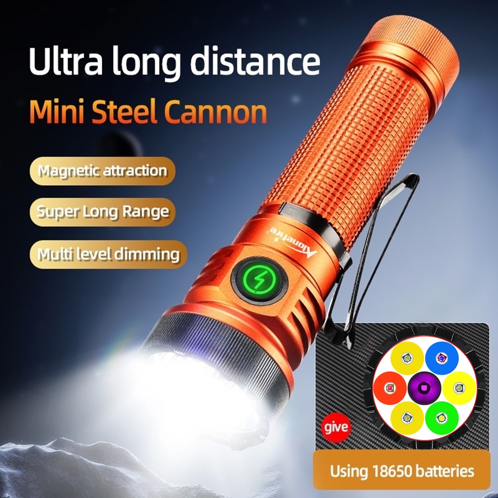 7xLED 高輝度白赤緑青 UV ライト多目的マグネット懐中 - Outdoor Adventure Uva のレビューと価格