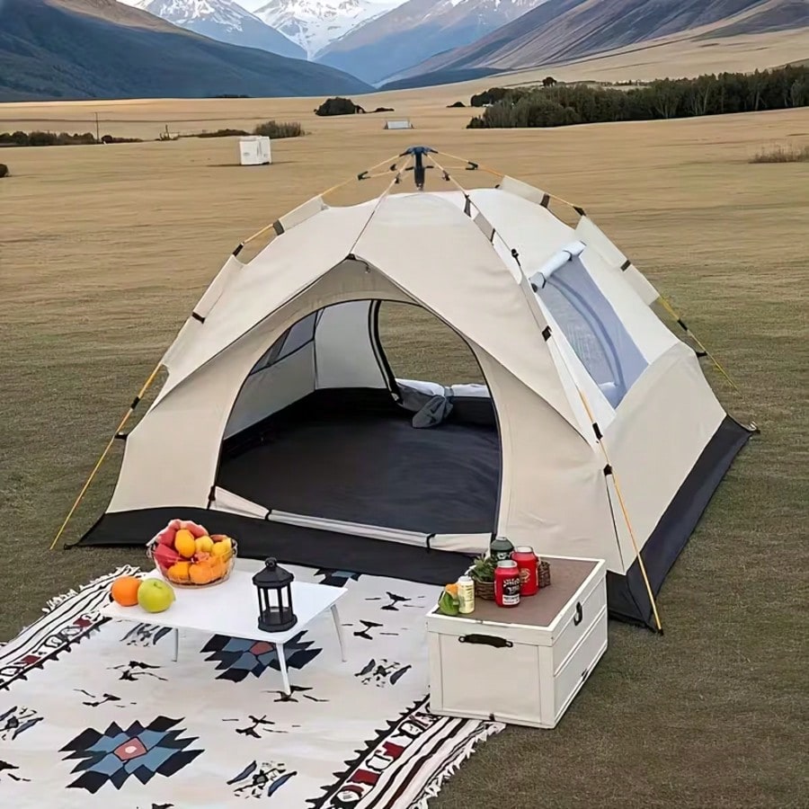 自動ポップアップ式キャンプテント、防風・遮光・防水仕様、公園 - Outdoor Adventure Vacations For Families のレビューと価格