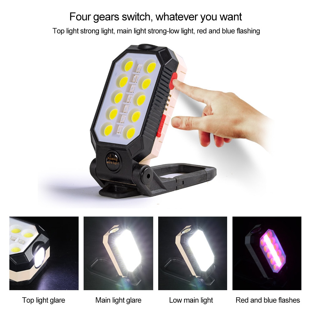 ハイパワーLED懐中電灯充電式コブワークライト調節可能防水キ - Outdoor Adventure Uva のレビューと価格