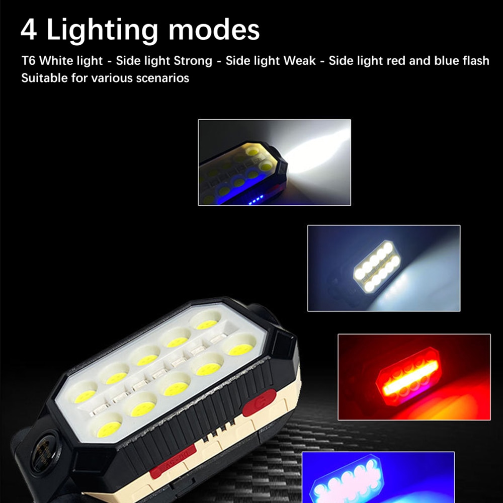 ハイパワーLED懐中電灯充電式コブワークライト調節可能防水キ - Outdoor Adventure Uva のレビューと価格