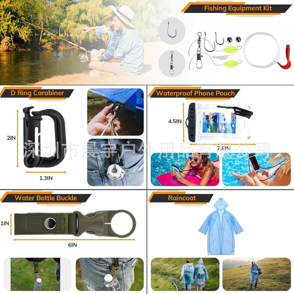 戦術用トラウマスリングバッグ、マルチツール付きアウトドアサバ - Outdoor Adventure Kit のレビューと価格